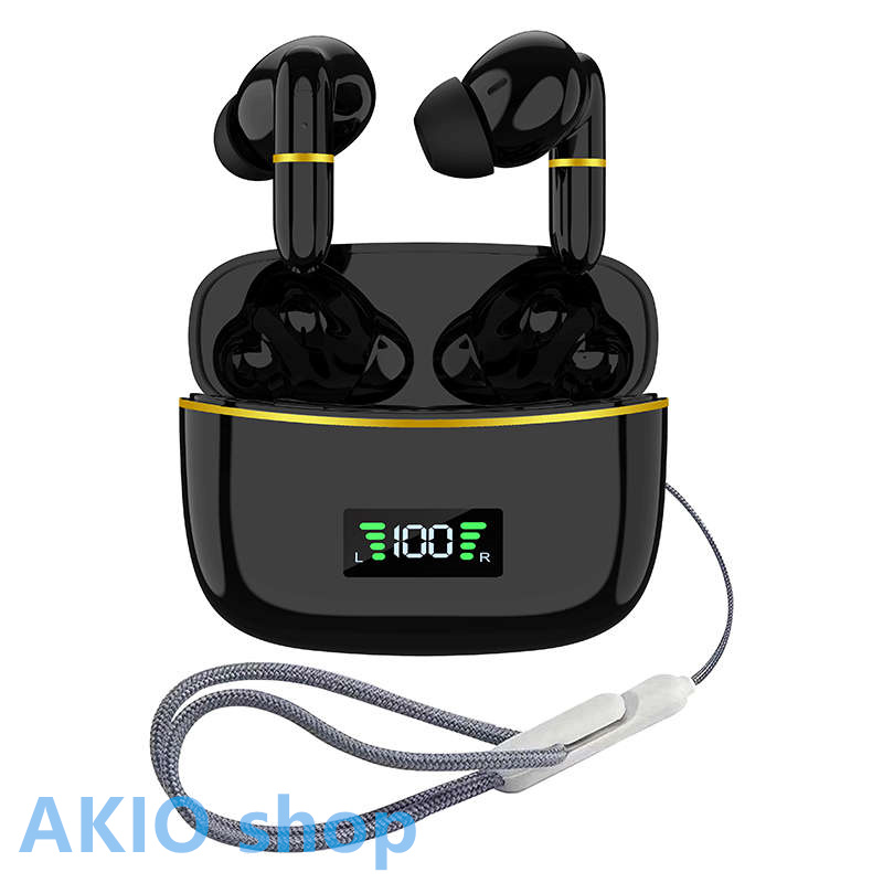 ワイヤレスイヤホン Bluetooth 5.3 片耳 両耳 最新 HiFi高音質 ブルートゥースヘッドホン 軽量 ノイズキャンセリング マイク 通話 led電量表示 おしゃれ｜akio｜03