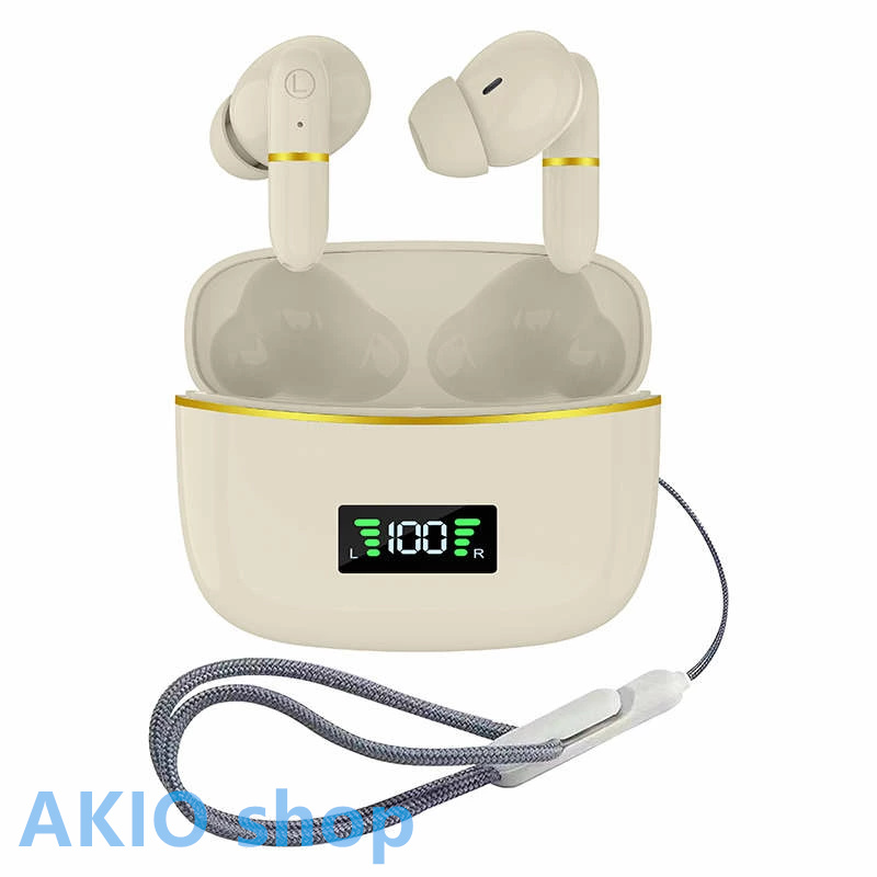 ワイヤレスイヤホン Bluetooth 5.3 片耳 両耳 最新 HiFi高音質 ブルートゥースヘッドホン 軽量 ノイズキャンセリング マイク 通話 led電量表示 おしゃれ｜akio｜04