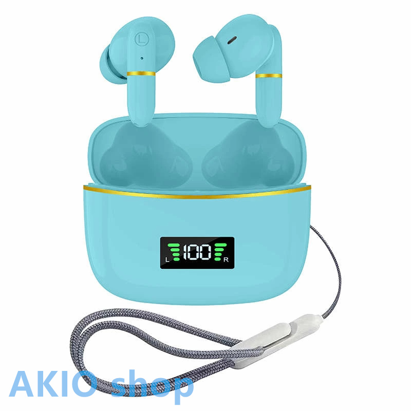 ワイヤレスイヤホン Bluetooth 5.3 片耳 両耳 最新 HiFi高音質 ブルートゥースヘッドホン 軽量 ノイズキャンセリング マイク 通話 led電量表示 おしゃれ｜akio｜06