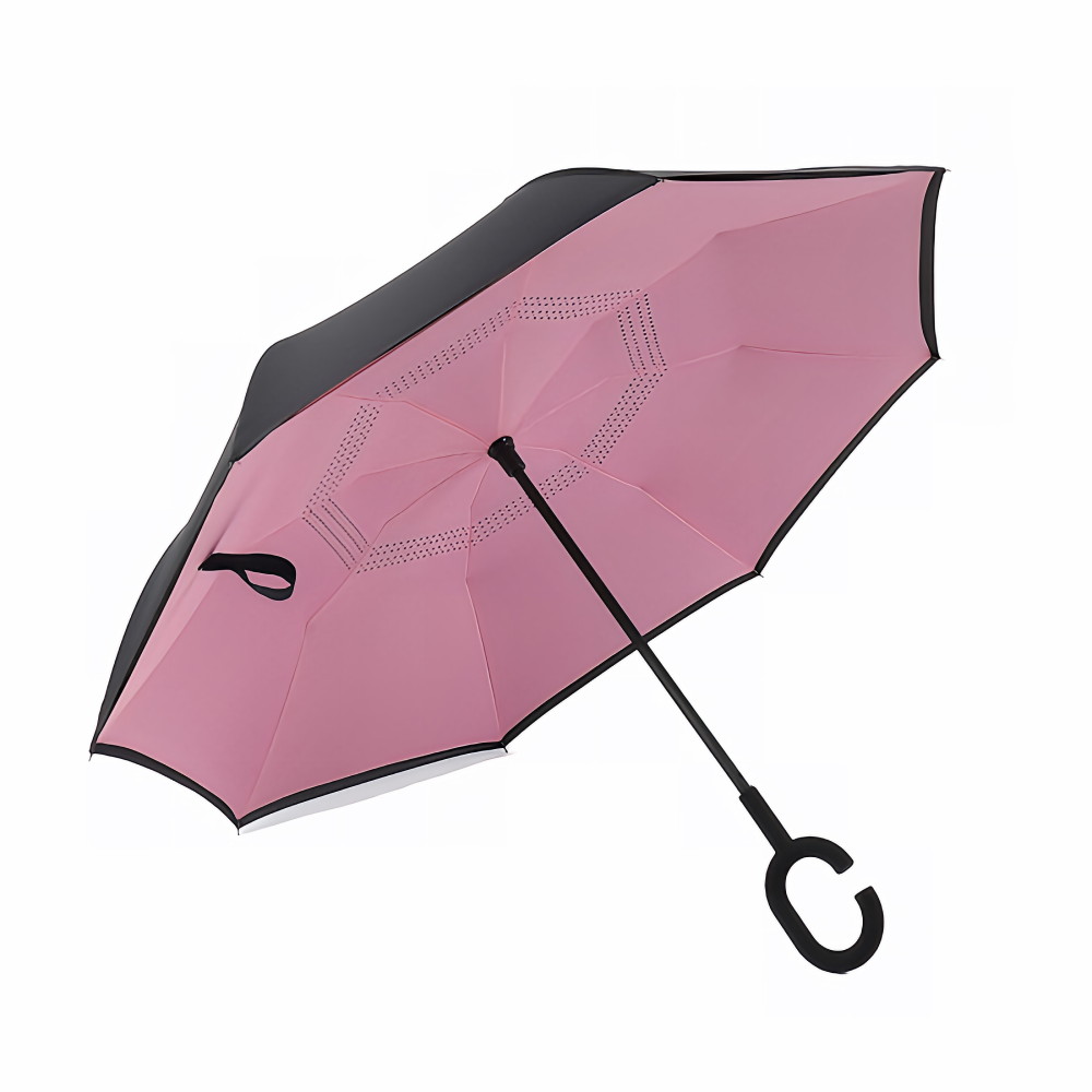 逆さ 逆折り式 逆開き 傘 閉じると自立可能 60cm 8本骨 晴雨兼用 UVカット 遮光遮熱｜akirahappyakira｜02
