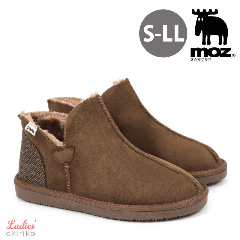 moz（モズ） ムートンブーツ センターシーム ツイード素材 滑り止め