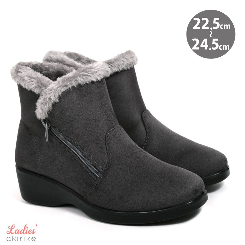ブーツ　ショートブーツ　内ボア　サイドゴア　ボアブーツ　カジュアル　軽量　軽い　あたたかい　履きやすい　ジップ　ローウェッジ　シンプル　美脚　脚長効果　履きやすい　脱ぎやすい　歩きやすい　痛くない　レディースブーツ ショートブーツ 軽量 インナーボア サイドファスナー ウェッジソール