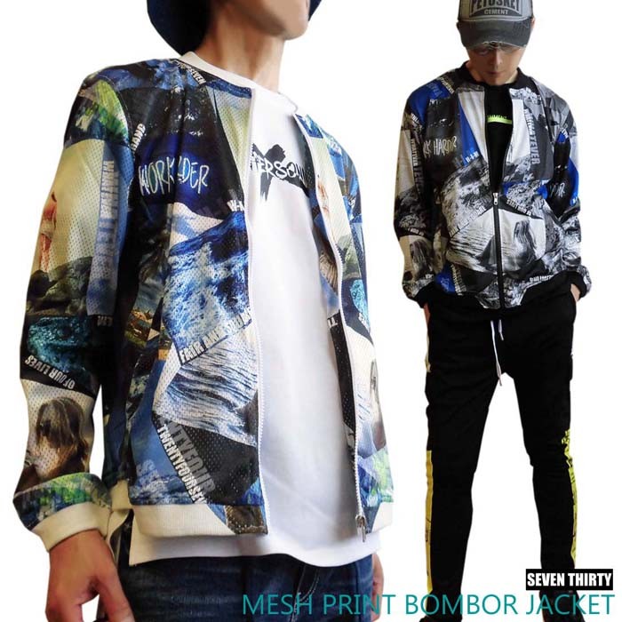 PRINTED BOMBER JACKET / プリンテッドボンバージャケット オンライン