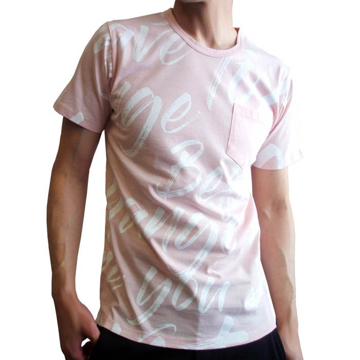 ノゾミイシグロ 総柄 英字 プリント ファーTシャツ　Fサイズ NOZOMI ISHIGURO - NOZOMI ISHIGURO ノゾミイシグロ 擬音文字