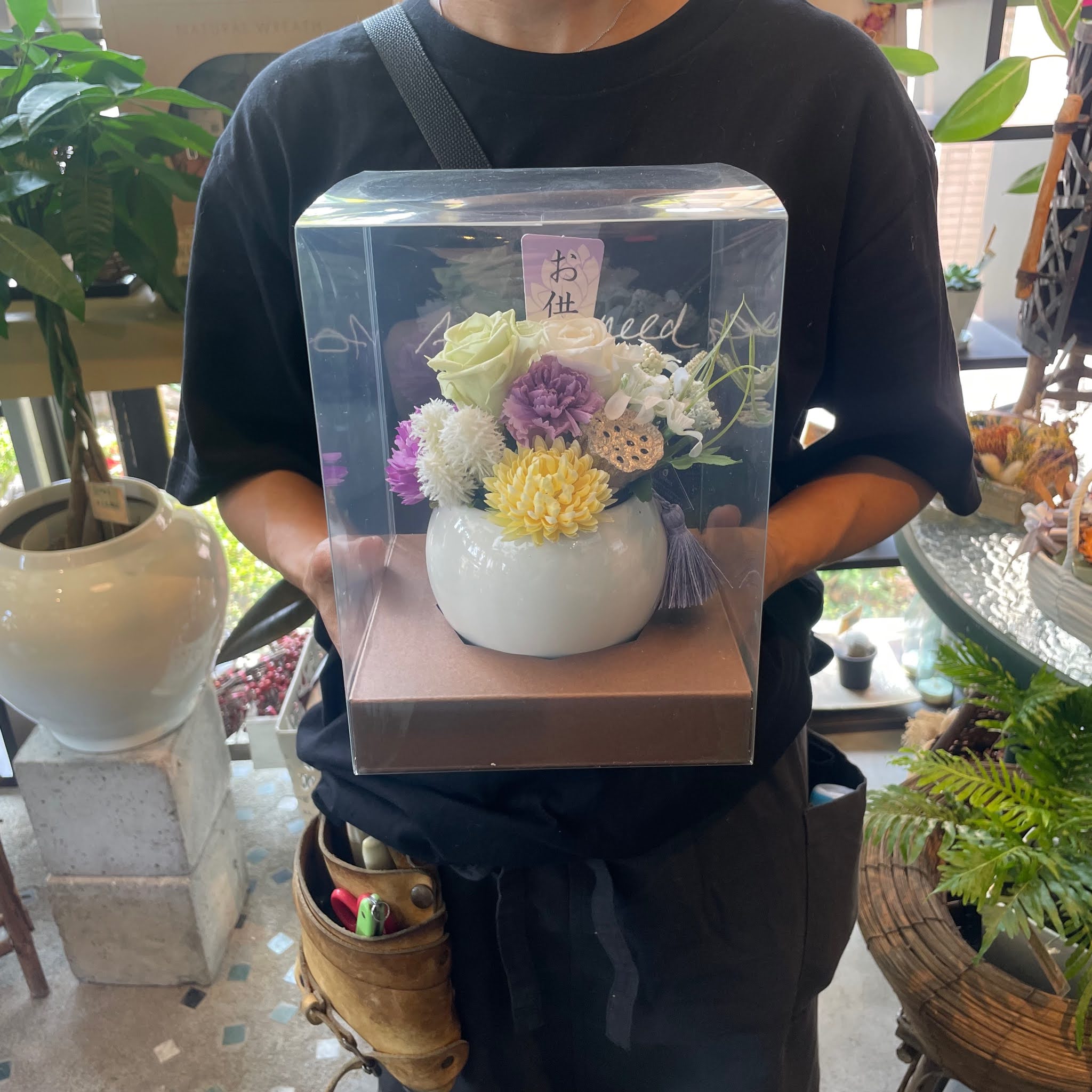プリザーブドフラワー 仏花ブリザードフラワー仏花 仏壇 花