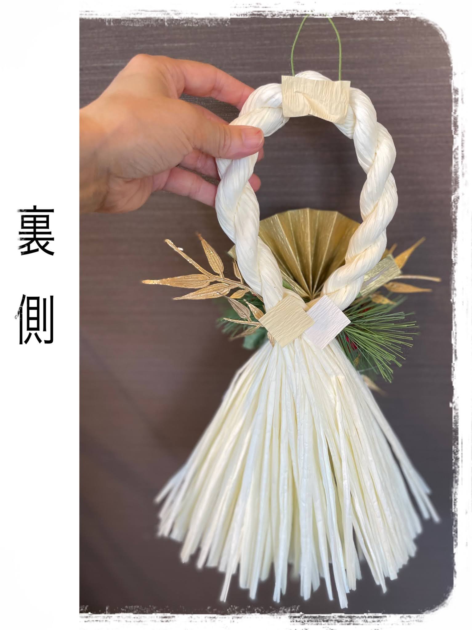 正月飾り しめ縄 玄関 手作り おしゃれ リース おしゃれなしめ縄 椿