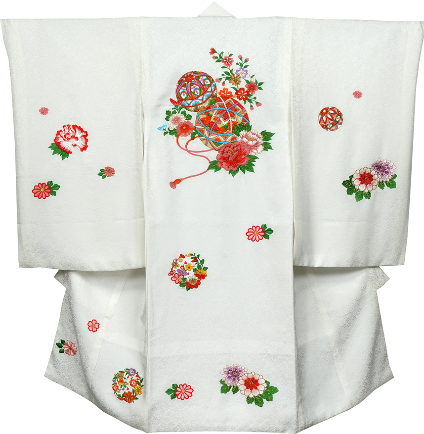 七五三 着物 3歳 女の子 正絹 刺繍入 被布セット 新品73jc3902