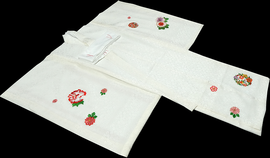 七五三 着物 3歳 女の子 正絹 刺繍入 被布セット 新品73jc3902