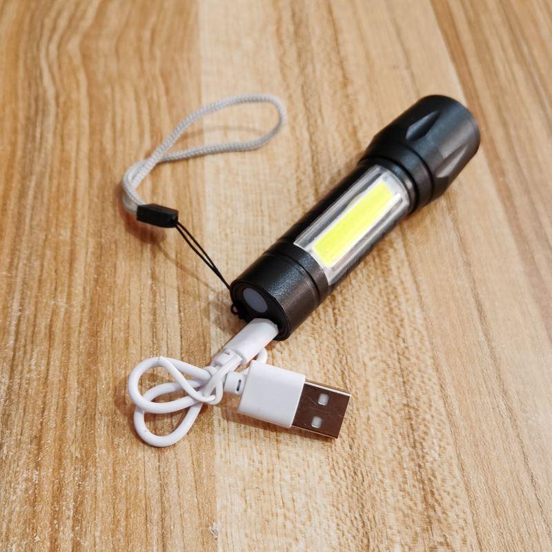 懐中電灯 LEDライト 強力 高輝度 充電式 小型 最強 ルーメン 防災用 電池なし ハンディライト 地震 USB ミニ 大容量 広範囲 作業 ハンドライト COB コンパクト｜akros｜06