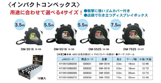 お得セット×5個セット) CK インパクトコンベックス/メジャー (長さ