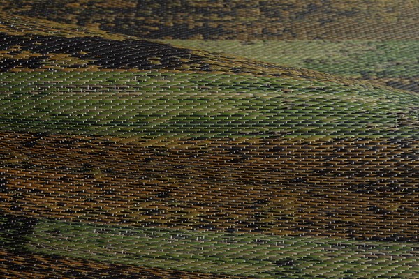 い草 花ござ ラグマット/絨毯 (グリーン 江戸間4.5畳 約261×261cm 