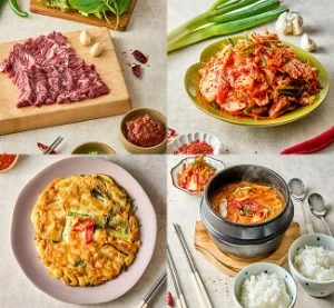 韓国料理 ミールキット ホリデーバラエティーセットC 手作り焼肉セット 浅漬けキムチ 1人前 海鮮チヂミ 2〜3人前 キムチチゲ 1人前 クール便 日本製造 冷蔵食品｜akskyplaza