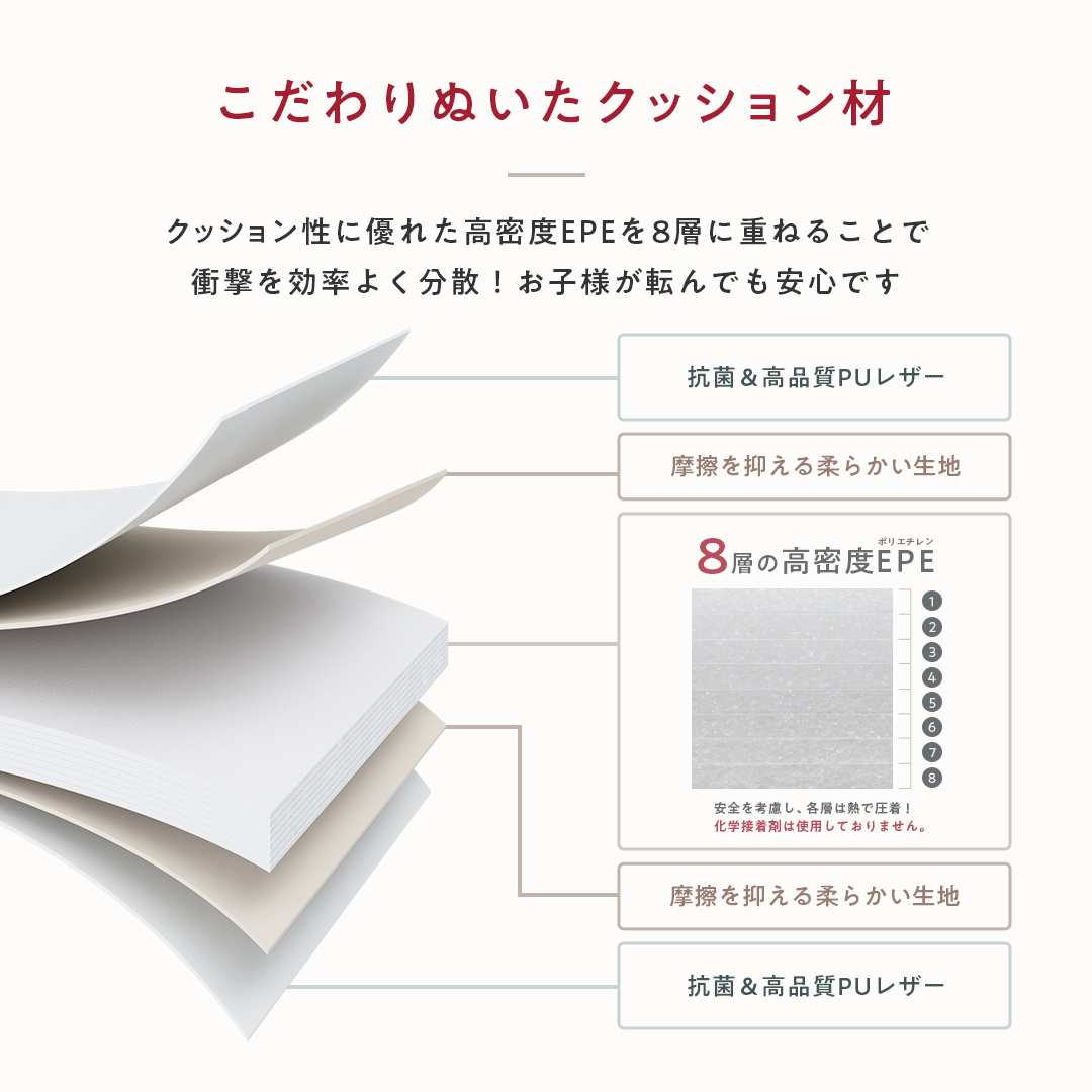 抗菌 プレイマット ベビー 折りたたみ 床暖房対応 シームレス 赤ちゃん リビング 防音 防水 おしゃれ ベビー マット 日本メーカー製 popomi クリーン｜akskyplaza｜10