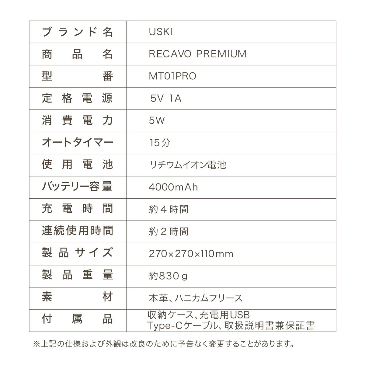 ギフト 温熱で首元 気持ち良いローラーでリラックス USKI RECAVO 