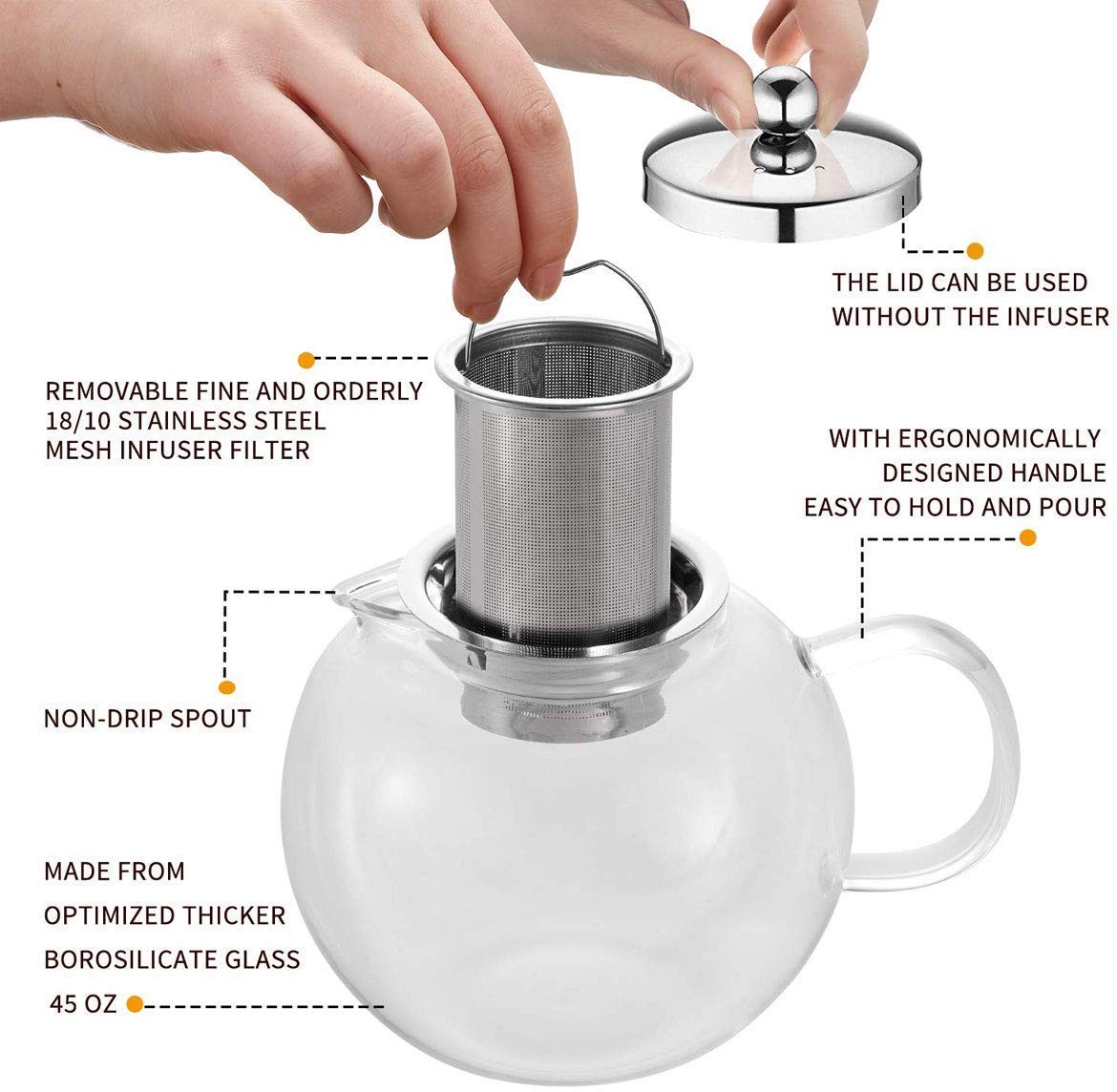 ガラスケトル ガラスティーポット ガラスポット 650ml 茶こし付 ガラス製急須 耐熱ガラス 直火OK Glass Teapot Tea  Kettle Stovetop Safel :1002253:akt8 - 通販 - Yahoo!ショッピング