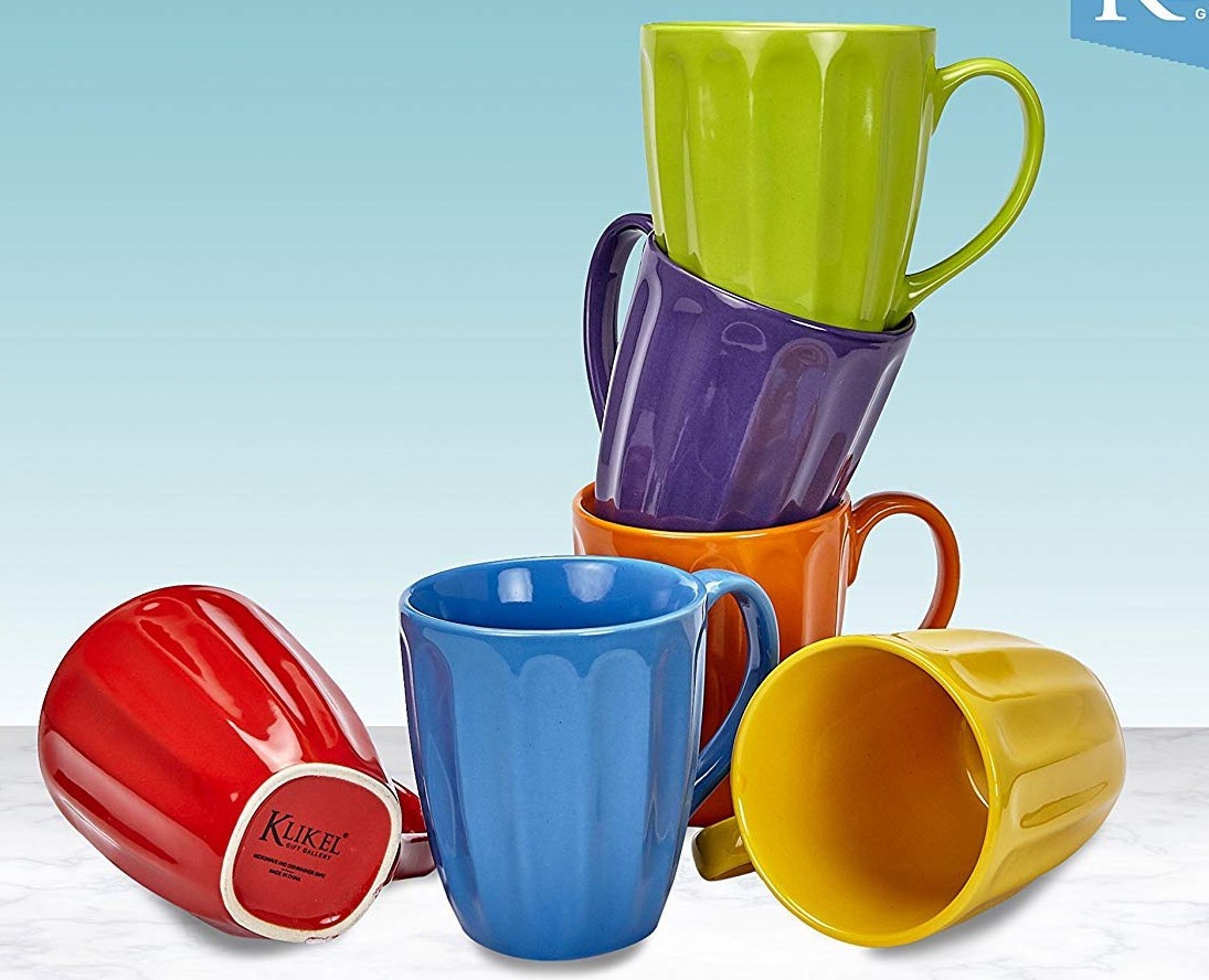 マグカップ ６点セット コーヒーカップ ティーカップ コップ レンジ可 食洗器可 約415ml セラミックカップ プレミアムマグ Amethya Premium Ceramic Set of - 3