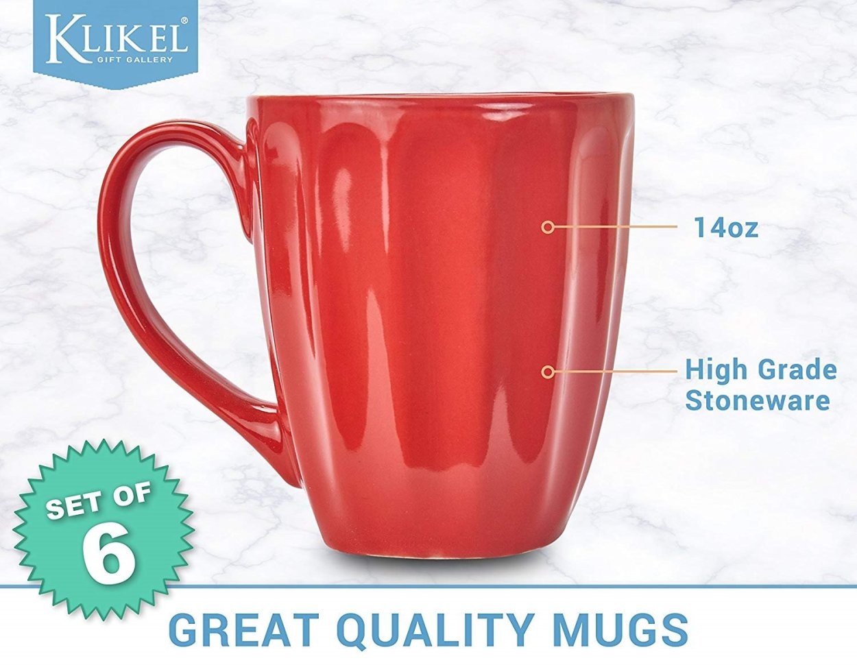 マグカップ ６点セット コーヒーカップ ティーカップ コップ レンジ可 食洗器可 約415ml セラミックカップ プレミアムマグ Amethya Premium Ceramic Set of - 1