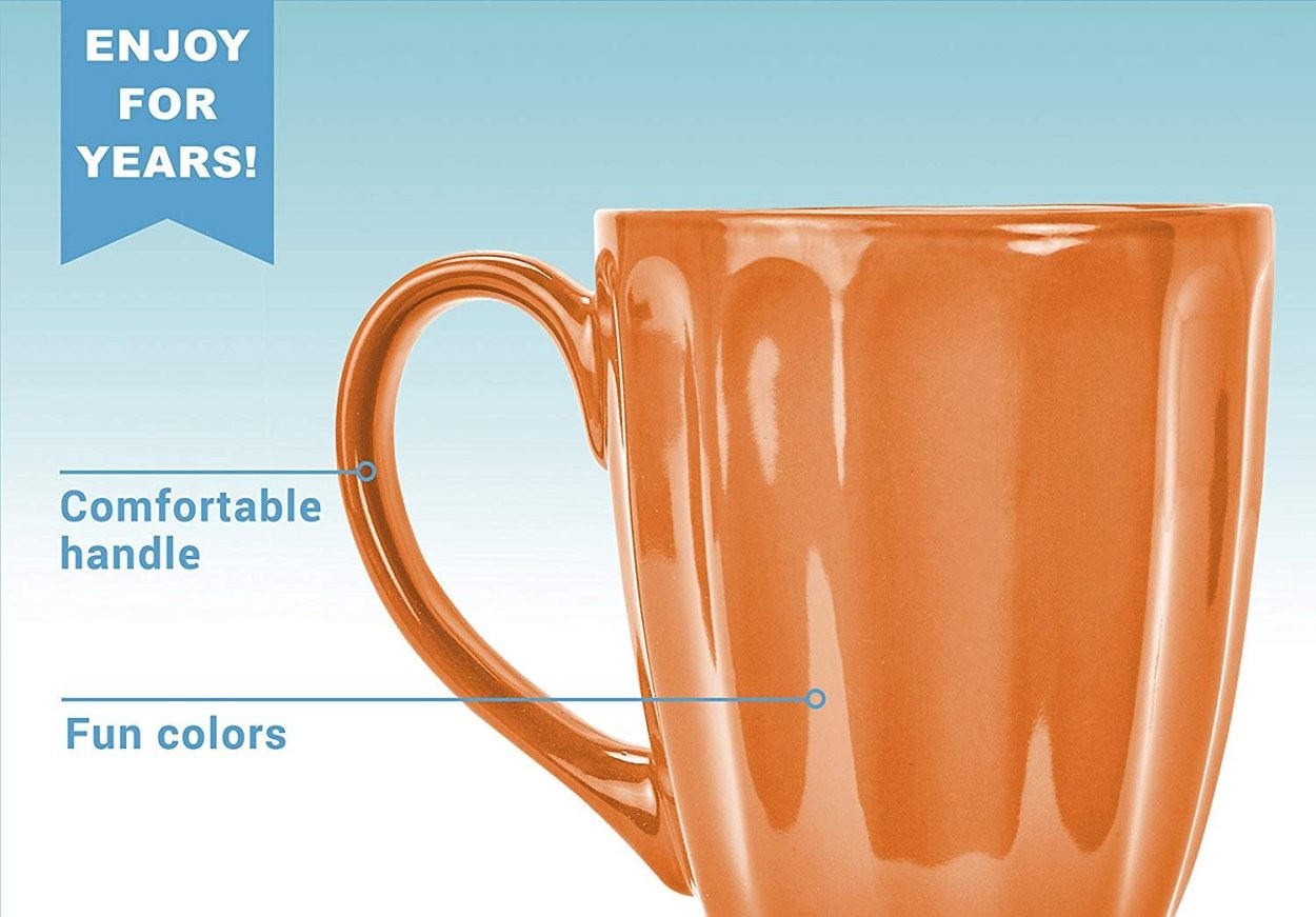 マグカップ ６点セット コーヒーカップ ティーカップ コップ レンジ可 食洗器可 約415ml セラミックカップ プレミアムマグ Amethya Premium Ceramic Set of - 6