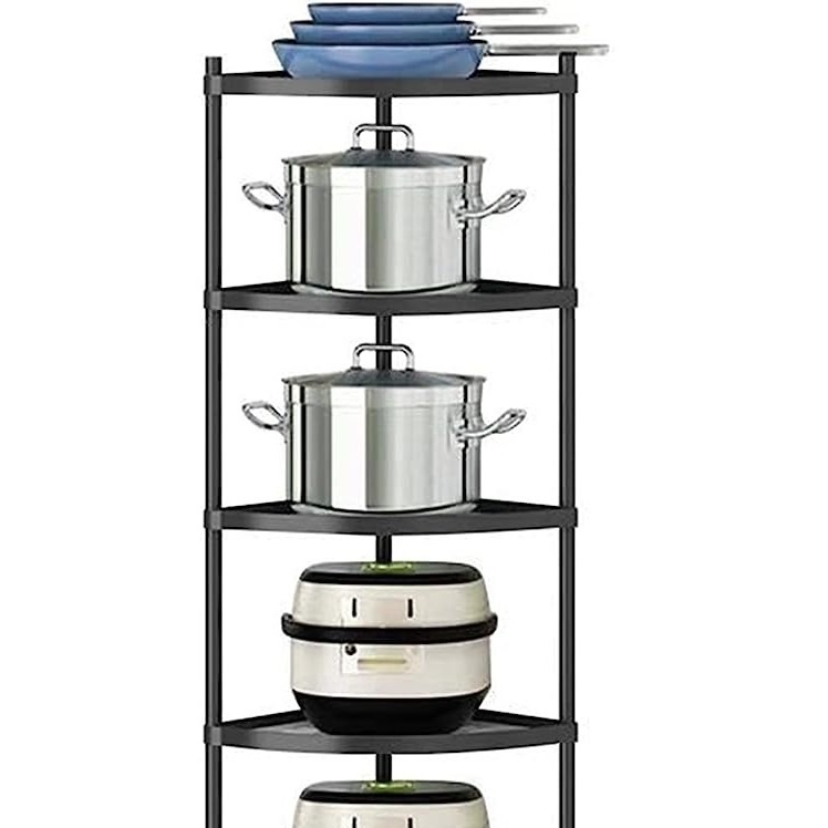 クックウェアスタンド おしゃれな鍋置き棚 8段 調理器具スタンド 自立 