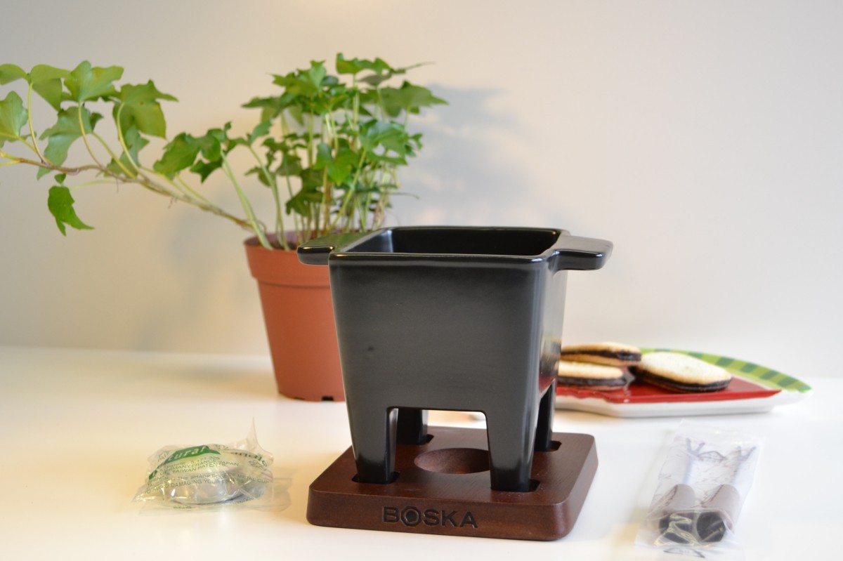 ボスカ チーズフォンデュ チョコレートフォンデュセット ブラック 四角