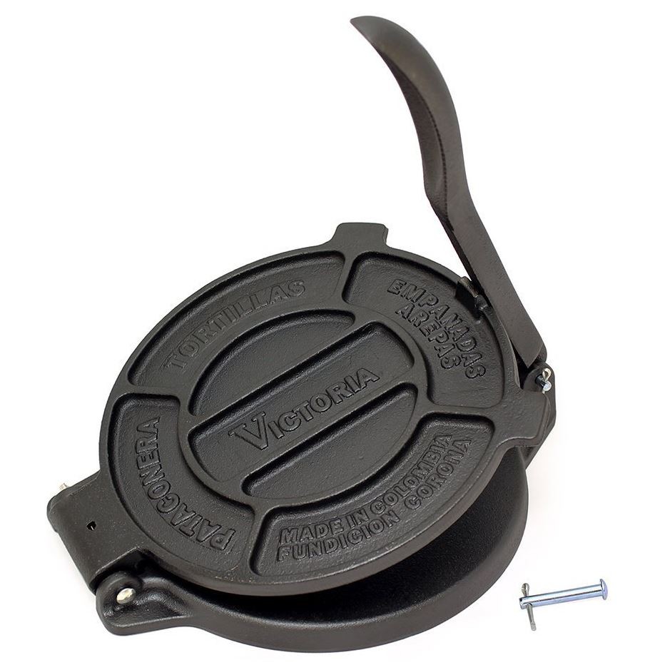 VICTORIAトルティーヤプレス20cmとトルティーヤケース トルティーヤ プレス 直径20cm Victoria 8 inch Cast Iron