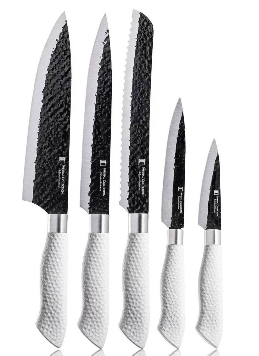 キッチンナイフ6点セット スタンド付 包丁セット 刃物 インペリアル コレクション ホワイト Imperial Collection Knife  Set IM-KST10 WHT シェフナイフ