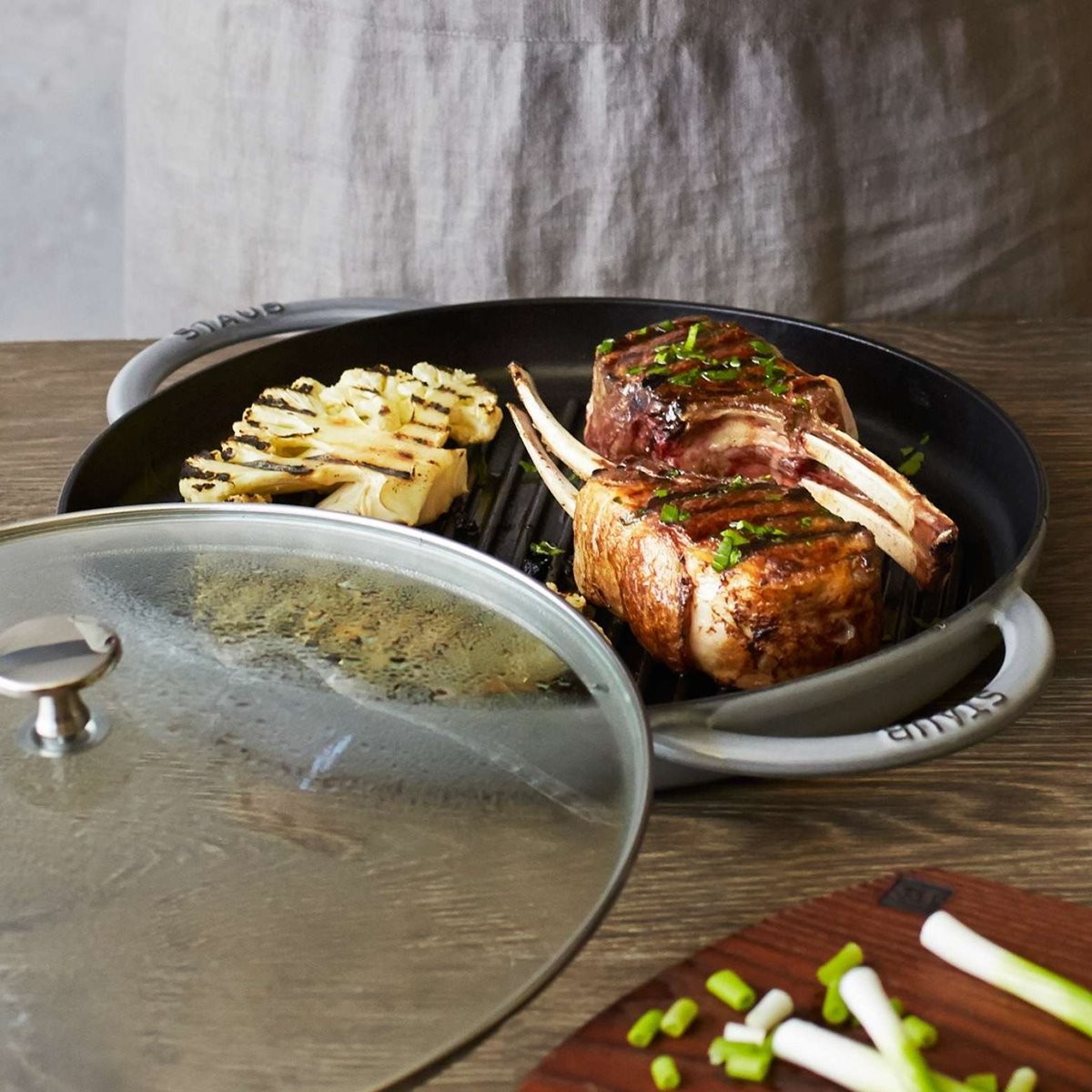 ストウブ スチームグリル ブラック 30cm Staub Steam Grill, 12inch