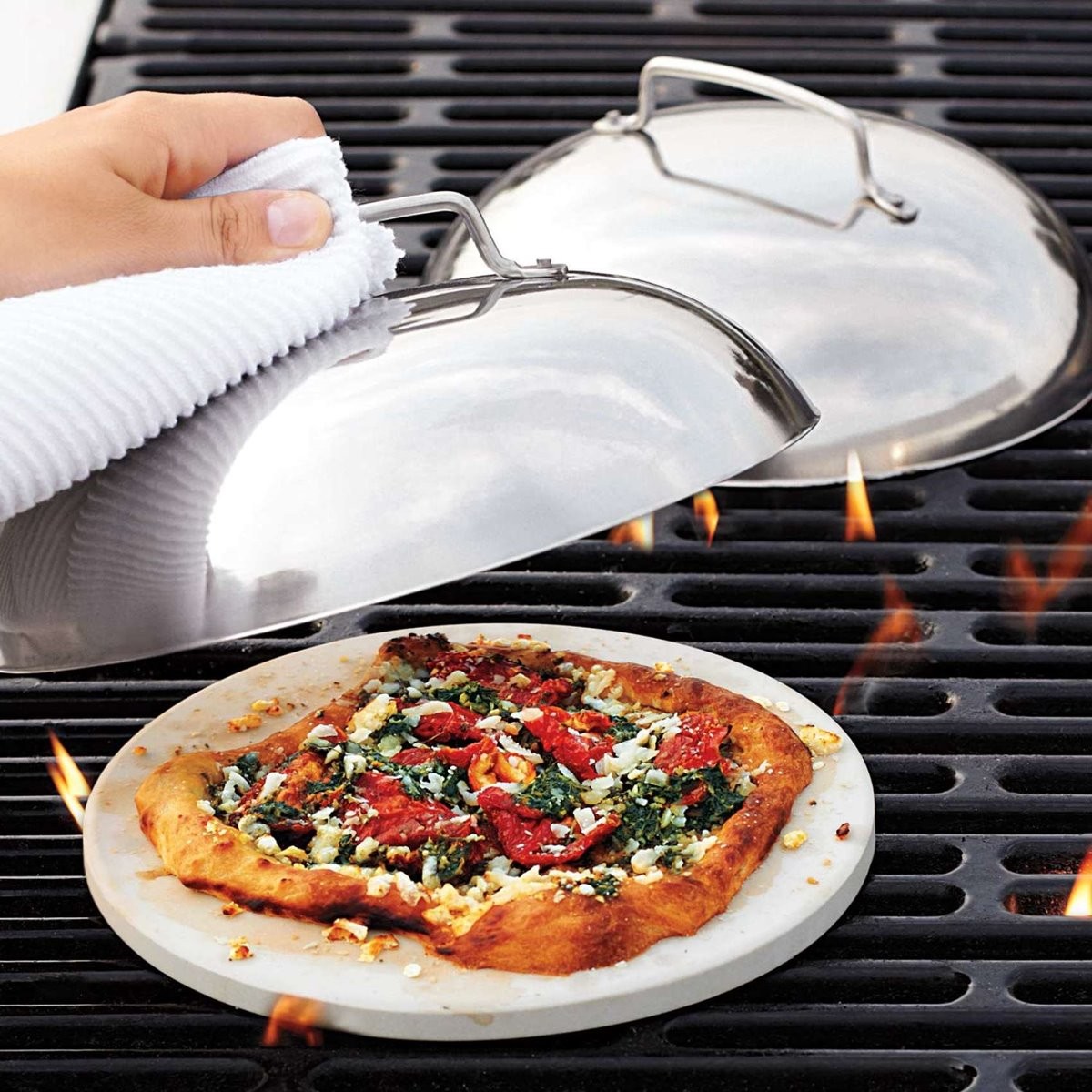 ミニピザ グリルセット ピザストーン蓋付 Sur La Table Mini Pizza Grilling Set　２セット