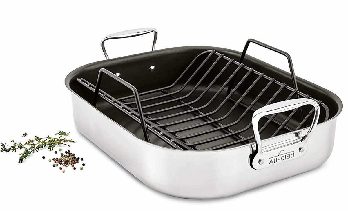 【新品】オールクラッド　オーブンパン ロースターパン オールクラッド ステンレス ノンスティック PFOA