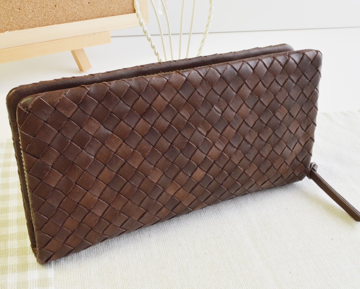 @イタリアンレザー 本革 長財布 丸カン ウォレット ブラウン茶色 ＃642 Amazon.co.jp: Italian Leather Genuine Leather Long Wallet