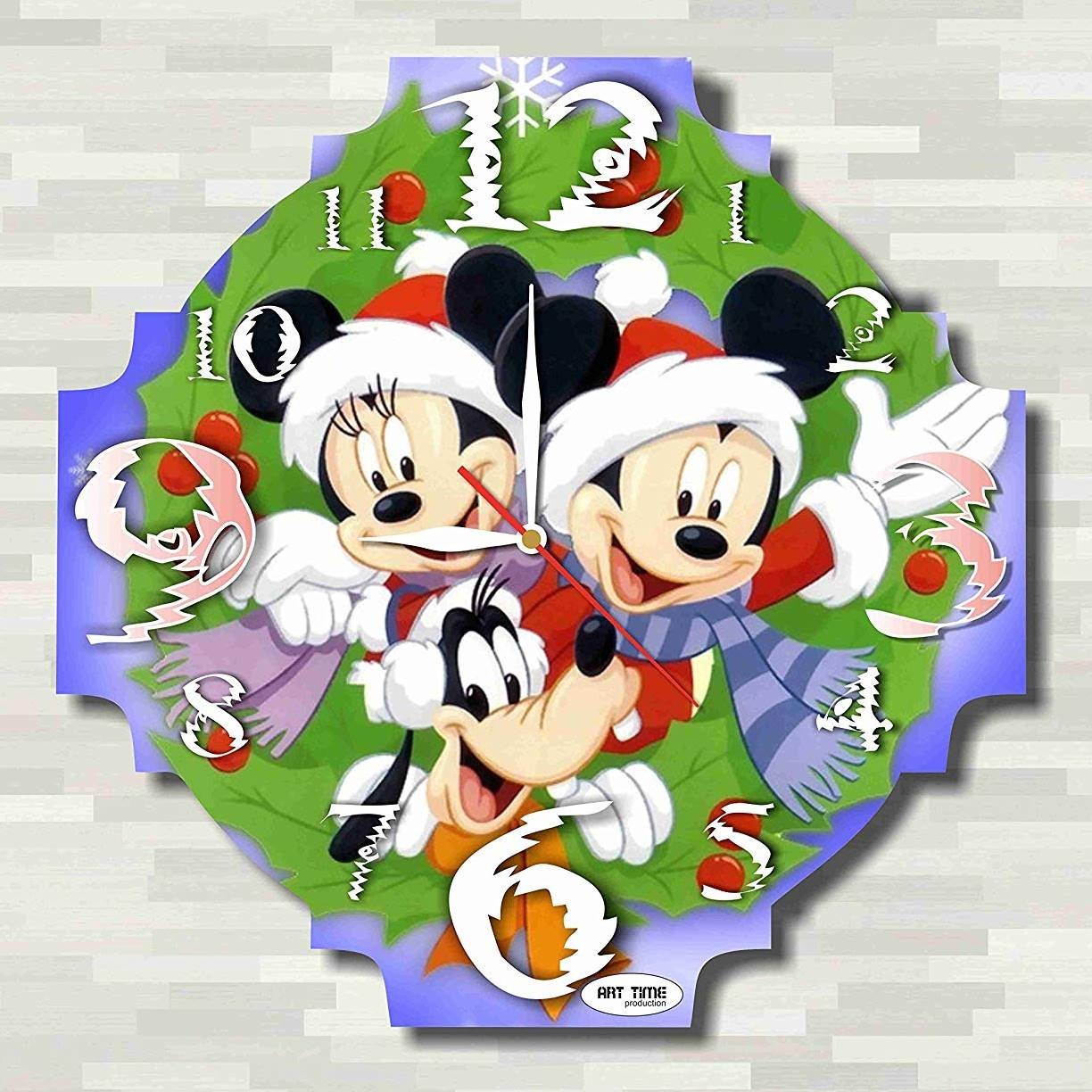 ディズニーワールド掛時計 ウオールクロック 壁掛け 時計 置き時計 可愛い時計 クォーツ ミッキー ミニー サンタクロース Disney World Handmade Art Wall Clock Akt8 通販 Yahoo ショッピング