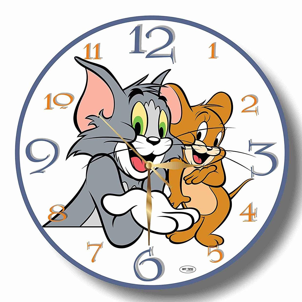 トムとジェリー掛時計 ウオールクロック 壁掛け 時計 置き時計 かわいい時計 クォーツ Tom And Jerry Handmade Art Wall Clock アートクロック ネコとネズミ Akt8 通販 Yahoo ショッピング