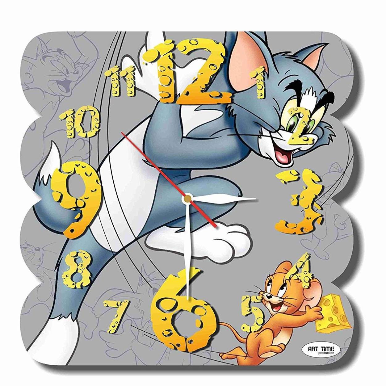 トムとジェリー掛時計 ウオールクロック 壁掛け 時計 置き時計 かわいい時計 クォーツ Tom And Jerry Handmade Art Wall Clock アートクロック ネコとネズミ Vjd3koobsw Www Freixenet Com