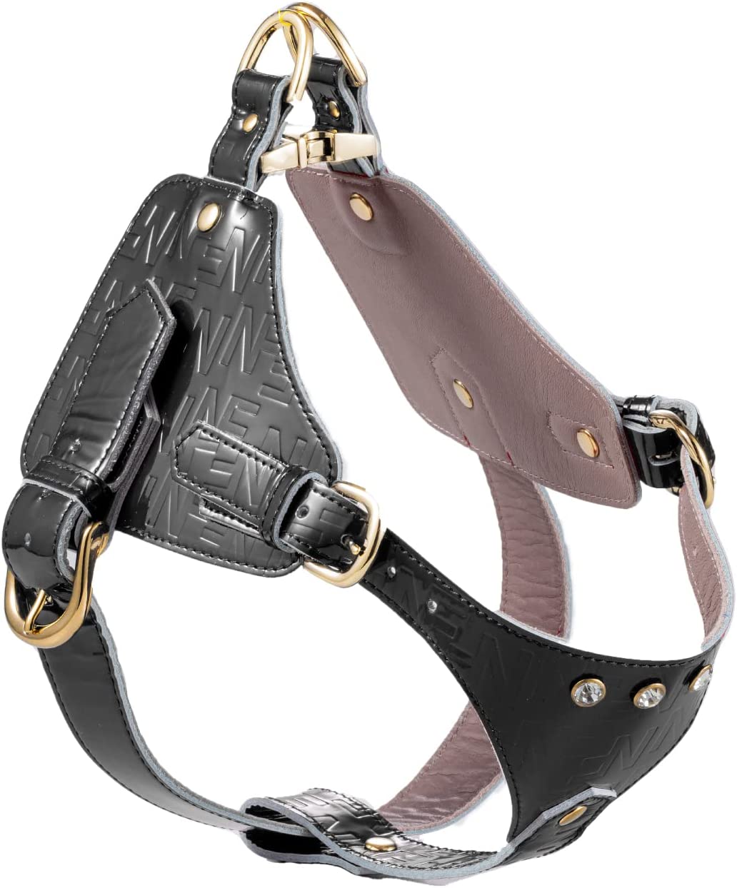 ボディベルト ハーネス 犬用 日本製 ジュエリーエンボス 本革 レザー 革 N&F BAE001 Aタイプ Now&Fountain エヌアンドエフ ペット用品 犬具 お散歩_2