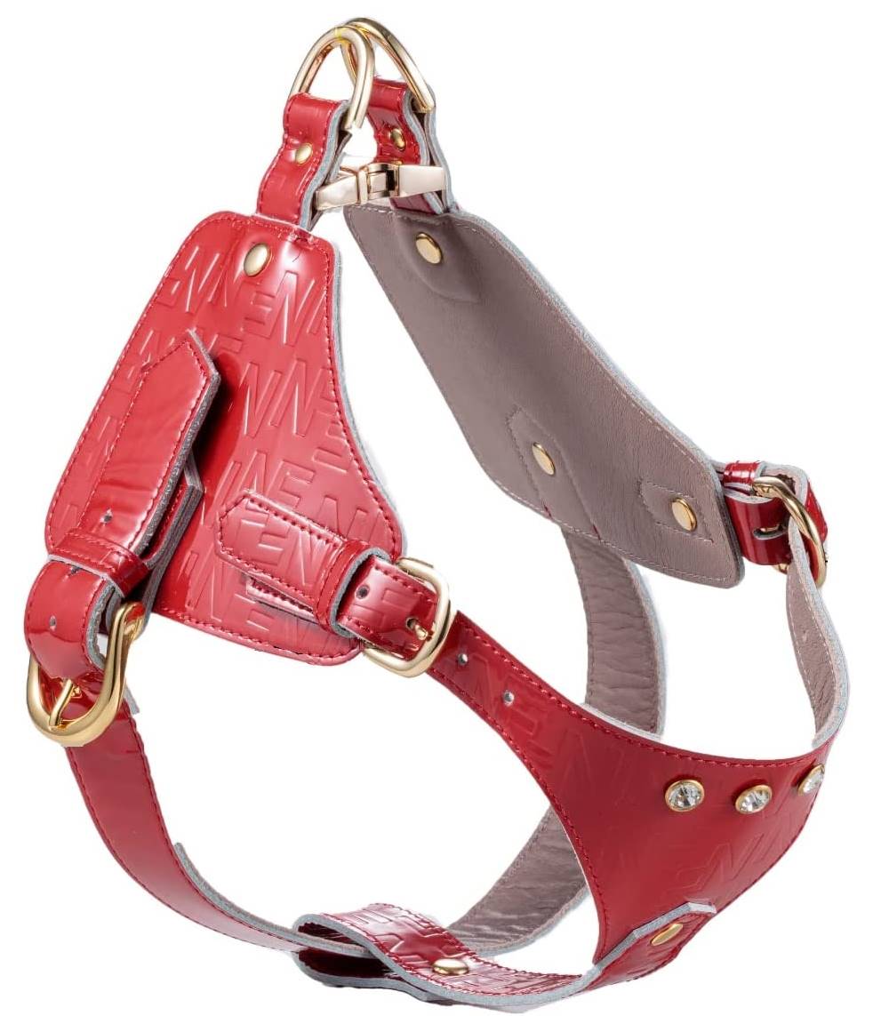 ボディベルト ハーネス 犬用 日本製 ジュエリーエンボス 本革 レザー 革 N&F BAE001 Aタイプ Now&Fountain エヌアンドエフ ペット用品 犬具 お散歩_1