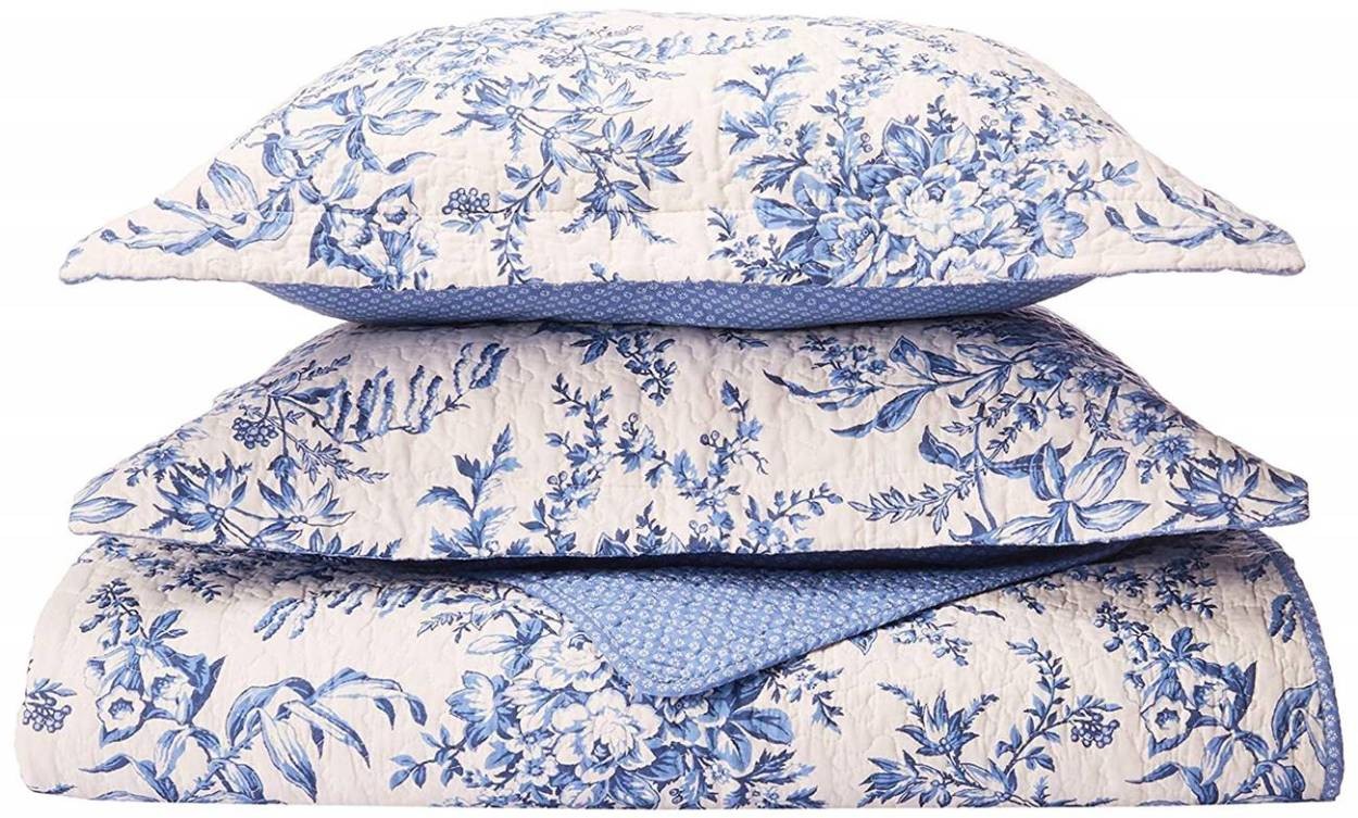 LAURA ASHLEY ベッドカバー ピロカバー 3点セット ローラ