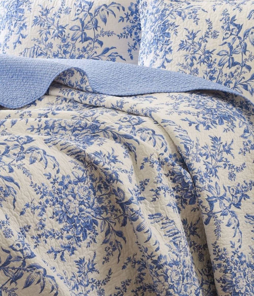 LAURA ASHLEY ベッドカバー ピロカバー 3点セット ローラ