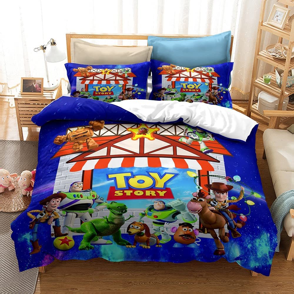 トイストーリー布団カバーセット 布団カバー ピロカバー ウッディ バズライトイヤー Duvet Cover Set Toy Story Bedding  Set Cartoon 枕カバー 寝具カバーセット