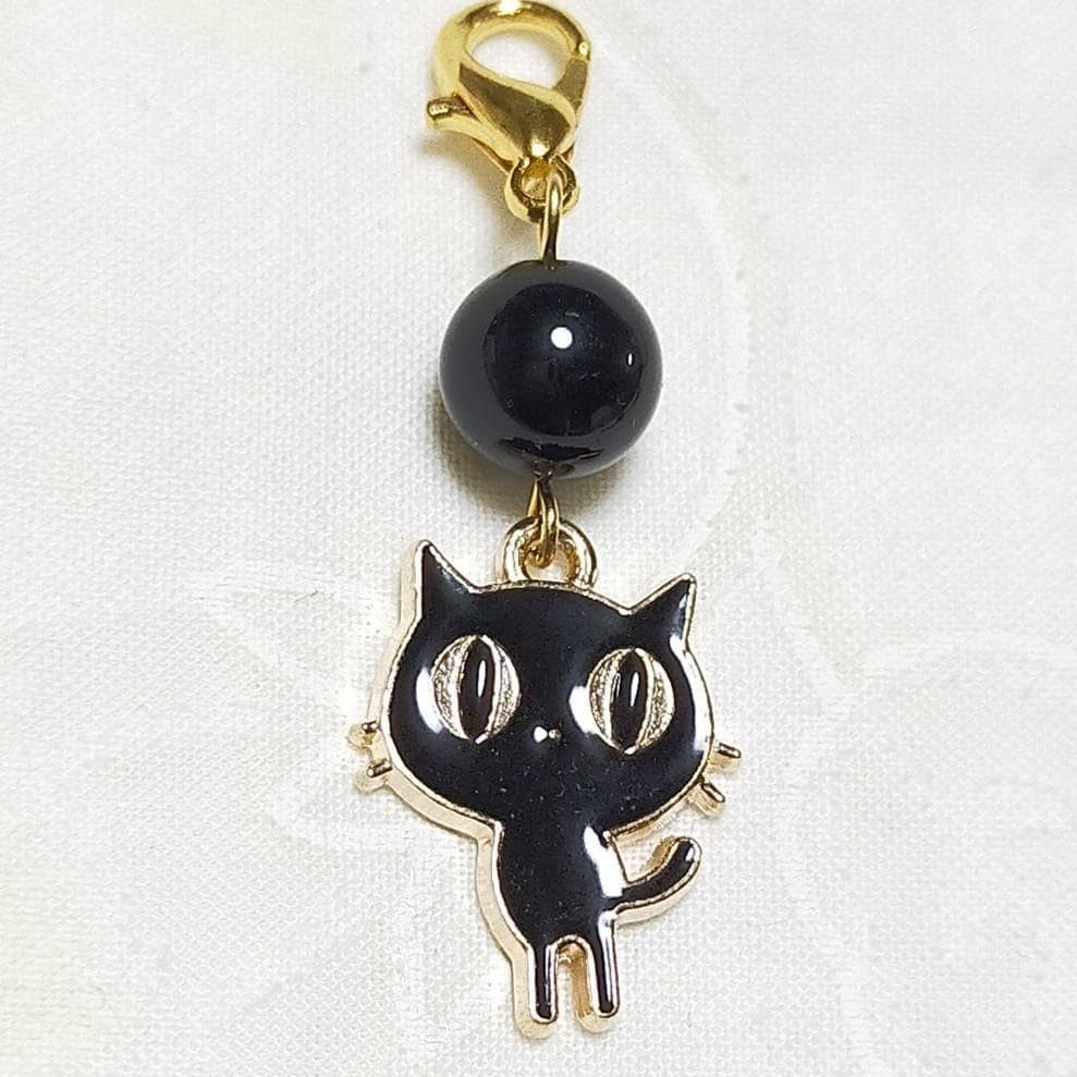 ハロウィンチャーム　ドラキュラ　猫　キーホルダー　アクセサリー　キャンディバッグ ハロウィンチャーム ドラキュラ 猫 キーホルダー アクセサリー