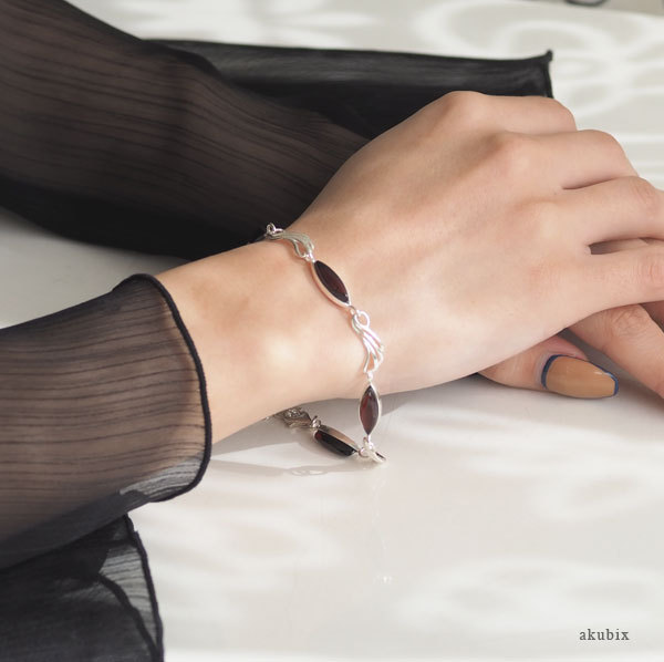 シルバー925 琥珀 ブレスレット 天然石 琥珀 シルバーブレスレット パワーストーン Silver925 こはく