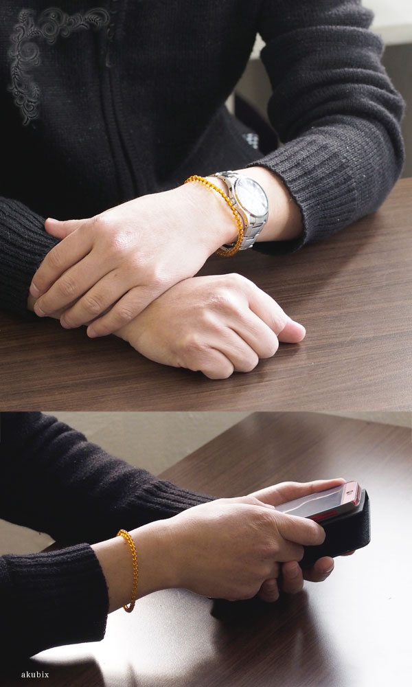 天然琥珀 サイズオーダー ブレスレット 送料無料 メンズ 天然石