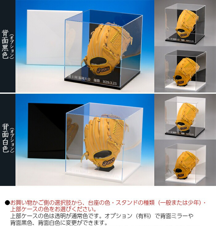[宅送] 名入れ】グローブケース グローブスタンド付 W300mm H300mm その他