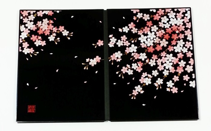 桜デザイン屏風　ピンク　毛せん付き 雑貨・桜関連）蒔絵屏風（桜・大） / さくら サクラ 桜 桜柄