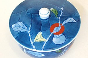 有田焼 フタ付五客湯のみ 高級 茶器 和食器 湯のみ 五客湯のみ 濃柿五