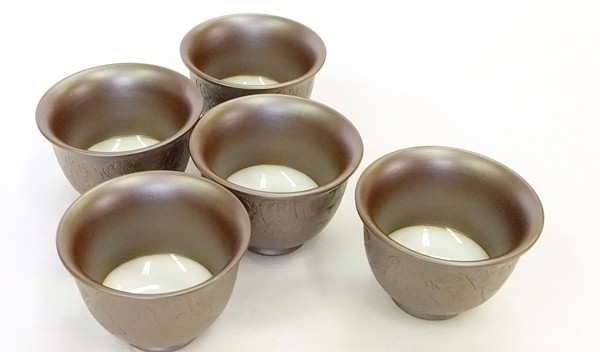 万古焼 湯のみ 祥司窯 手作り 5個セット 五客湯のみ 七賢人五客湯のみ