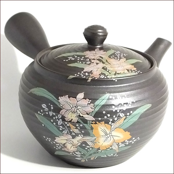 萬古焼 万古焼 佐野利月 茶器揃え 急須 煎茶碗 湯呑 未使用品 万古焼 湯のみ セット 伝統工芸士 佐野利月作 俵カット彫 夫婦