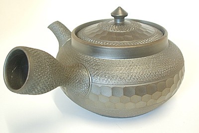 万古焼 急須 茶器 森伊呂久 伊呂久作 桐箱入り ステンレス製の固定式