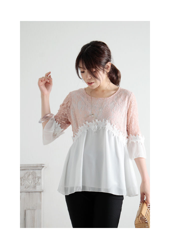 Sawa a la mode レディース トップス ブラウス シャツ ピンク 花 Sawa a la mode レディース トップス ブラウス シャツ ピンク 花