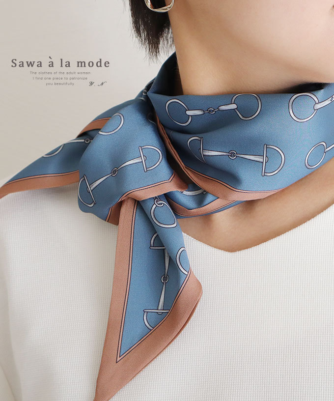レディース 小物 スカーフ 青 ブルー アレンジ ボウタイ風 きれいめ 上品 夏服 大人可愛い 40代 レディースファッション 50代女性 ファッション 60代 ミセス Aljun 238 Sawa A La Mode サワアラモード 通販 Yahoo ショッピング