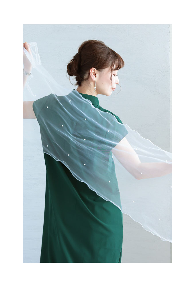 Sawa a la mode レディース 小物 ストール 黒 ブラック 白